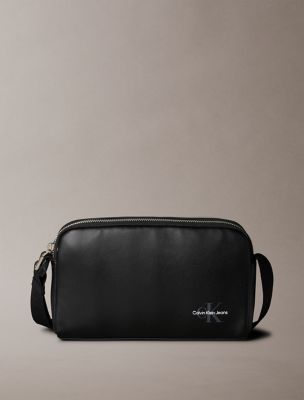 Sac pour appareil photo à monogramme, noir