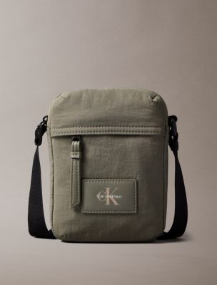 Nylon Reporter Bag, Deep Lichen Green