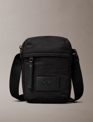 Nylon Reporter Bag, Black