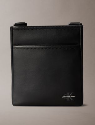 Sac à bandoulière à monogramme, noir