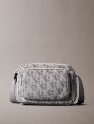 Jacquard Monogram Logo Waistpack, Campus Grey