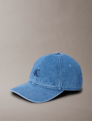 Denim Compact Monogram Logo Baseball Cap, New Blue