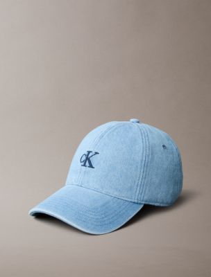 Denim Compact Monogram Logo Baseball Cap, Vintage Denim