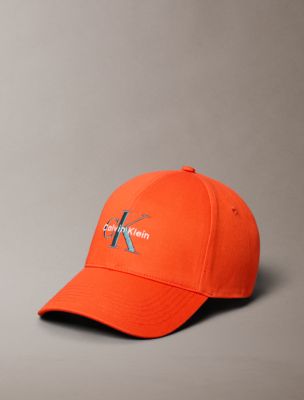 Embroidered Monologo Baseball Cap, Orange Horizon