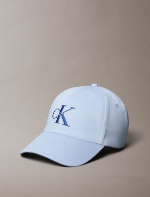 Embroidered Monologo Baseball Cap, Casual Blue 