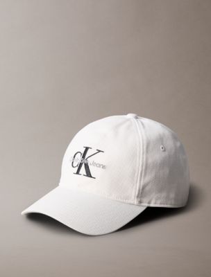 Casquette de baseball à monogramme, blanc éclatant