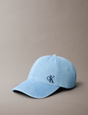 Washed Denim Embroidered Logo Baseball Cap, Vintage Denim