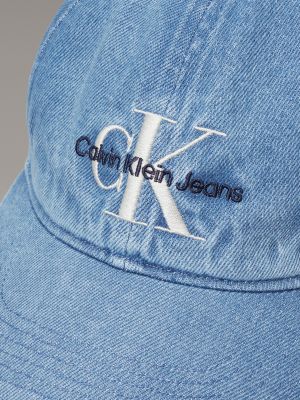 Мужские кепки Calvin Klein Denim Embroidered Monogram Logo — фото 5