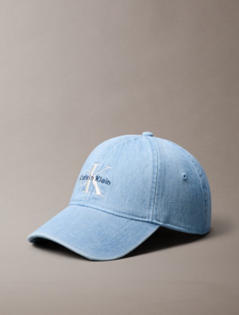 Мужские кепки Calvin Klein Denim Embroidered Monogram Logo