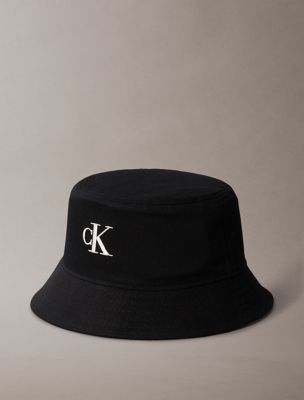 Compact Monogram Logo Bucket Hat, Black Beauty