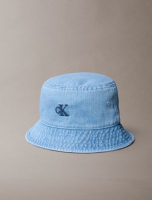 Monogram Logo Denim Bucket Hat, Vintage Denim