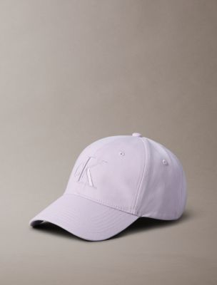 Twill Embroidered Monogram Cap, Island Lilac
