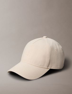 Embossed Monogram Logo Baseball Cap, Natural Canvas