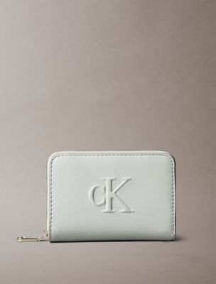 Sculpted Impression Wallet, Sky Gray