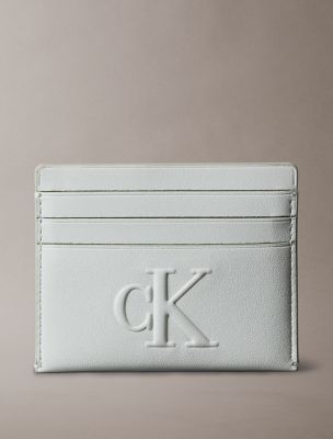Sculpted Impression Card Case, Sky Gray