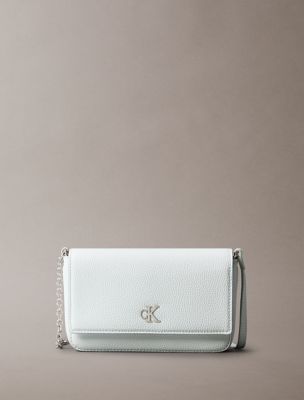 Archive Hardware Flap Crossbody Bag, Sky Gray