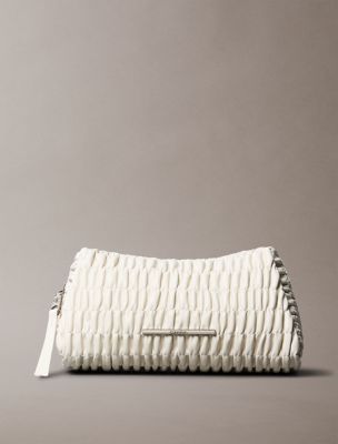 Ruched Beauty Case, Chalk