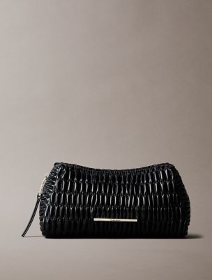 Ruched Beauty Case, Black