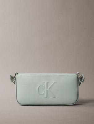 Sculpted Impression Shoulder Bag, Slate