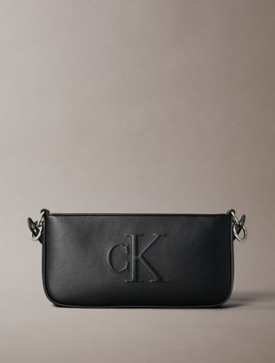 Sculpted Impression Shoulder Bag, Black