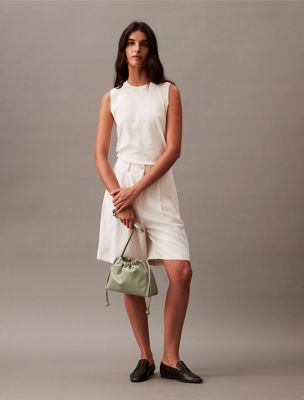 ☆ ☆ Women's CKJ Drawstring Crossbody Light Gree Calvin Klein Gathered Drawstring Crossbody Bag & Green | Very
