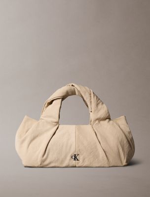 Twisted Nylon Crossbody Bag, Crockery