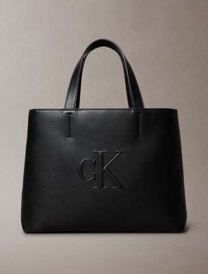 Sculpted Impression Mini Tote Bag, Black