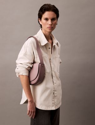 ★ ★ Here is the Black White CKJ Sherpa Saddle S All Day Saddle Bag | Calvin Klein