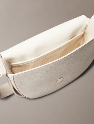 ★LEE★ Cordura Layer Luxe Ivory Archive Hardware Saddle Bag | Calvin Klein