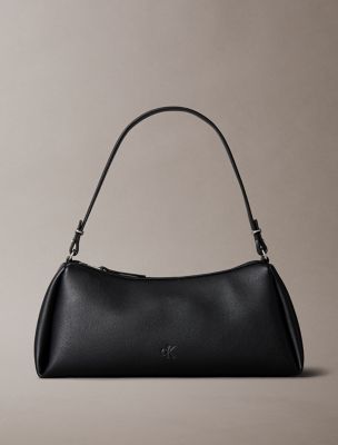 Pleat Shoulder Bag, Black