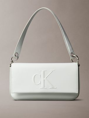 Sculpted Impression Shoulder Bag, Sky Gray