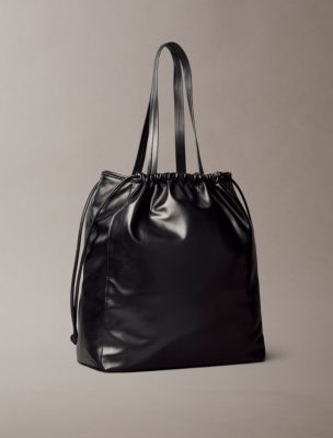 バッグ :ETHR OF DRAWSTRING TOTE BAG バッグ :ETHR OF DRAWSTRING TOTE BAG Leather Tote Bag With