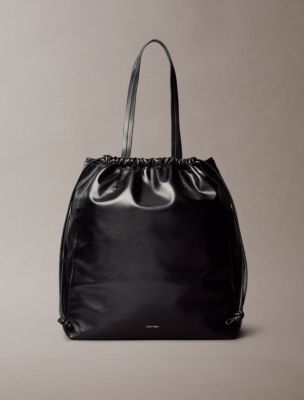 Drawstring Tote Bag, Black