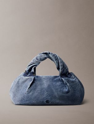 Twisted Denim Crossbody Bag, Denim