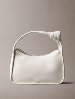 Knotted Mini Shoulder Bag, Lily White