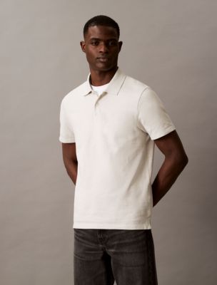 Cotton Blend Classic Polo Shirt , Oyster Mushroom