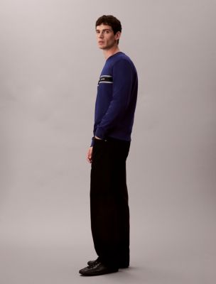 Fleece Stripe Classic Sweatshirt | Calvin Klein
