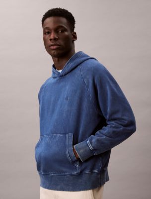 Washed Fleece Relaxed Hoodie, Insignia Blue