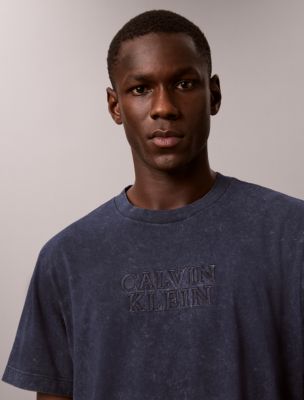 Powder Wash Crewneck Tee, Dark Sapphire