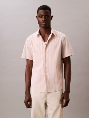 Poplin Stripe Classic Button-Down Shirt , Moonbeam