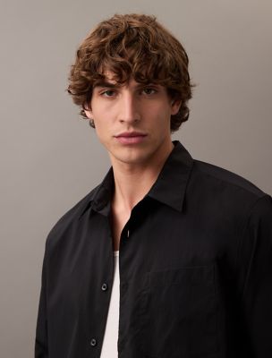 Мужские рубашки Calvin Klein Tech Poplin Button-Down Shirt — фото 5