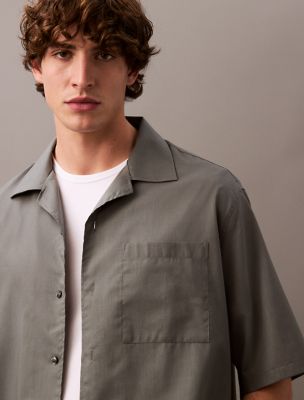 Cotton Gauze Relaxed Shirt, Sedona Sage