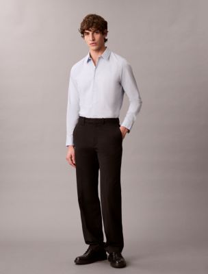 Slim Stretch Button-Down Shirt, Niagara Mist