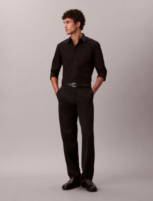 calvin klein slim fit dress shirt black Calvin Klein Men`s Slim Fit Non-Iron