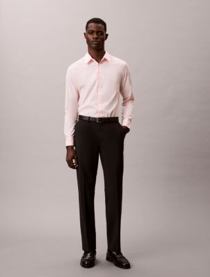 Slim Stretch Button-Down Shirt, Cloud Pink