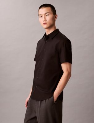 Мужские рубашки Calvin Klein Cotton Stretch Slim Button-Down Shirt — фото 5