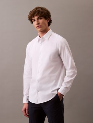 Classic Stretch Button-Down Shirt, Brilliant White