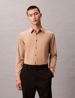 Tech Stretch Slim Button-Down Shirt, Amphora