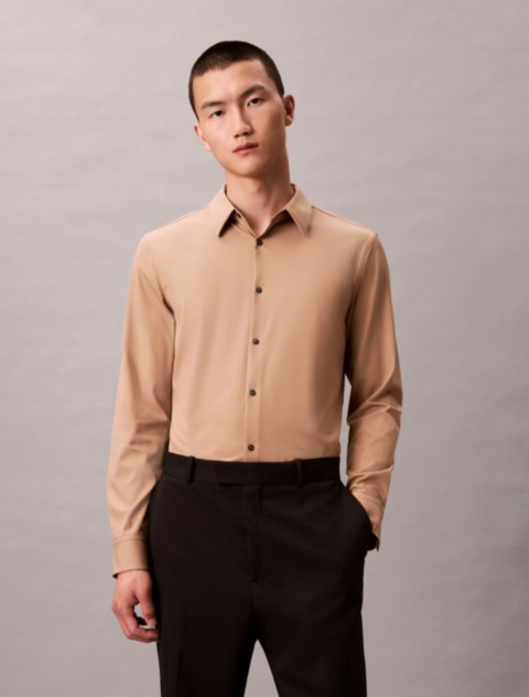 Мужские рубашки Calvin Klein Tech Stretch Slim Button-Down Shirt