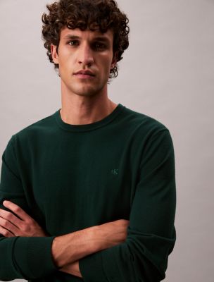 Merino Wool Classic Sweater, Miami Green